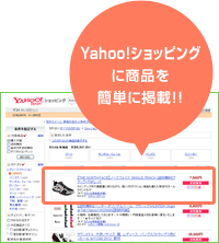 Yahoo!ショッピングに商品を簡単に掲載!!