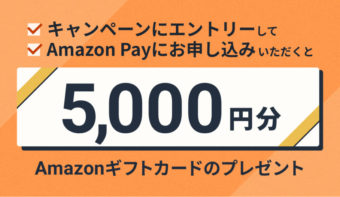 《2/28(火)まで》Amazon Pay新規お申し込みでAmazonギフトカード5,000円分プレゼント！
